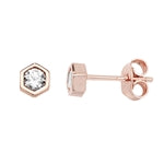 Cubic Zirconia Rose Earrings - CZ
