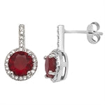 White & Red RP Earrings