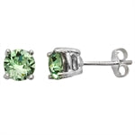 Green Cubic Zirconia 6mm Earrings