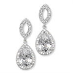 Medium Teardrop Cubic Zirconia Earrings