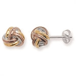 3 tone knot Earrings