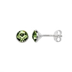 Cubic Zirconia Peridot Coloured Earrings