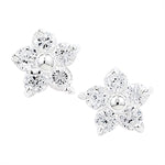 Silver Cubic Zirconia Star Earrings