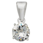Round Cubic Zirconia 8mm Pendant
