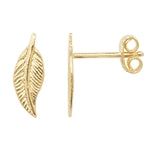 Gold Plated Dainty Fallen Leaf Earrings
