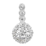 Round Cubic Zirconia Drop Pendant