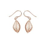 Rose Drop Leaf Earrings