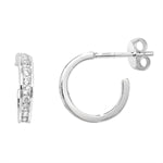 Small Cubic Zirconia Hoop Earrings