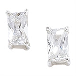 SIlver Cubic Zirconia Stud Earrings