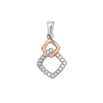 Rose Cubic Zirconia Pendant - CZ