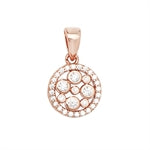 Rose Cubic Zirconia Pendant - Rose CZ