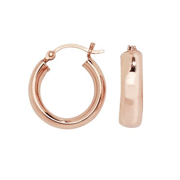 Rose Plated Hoop Earrings