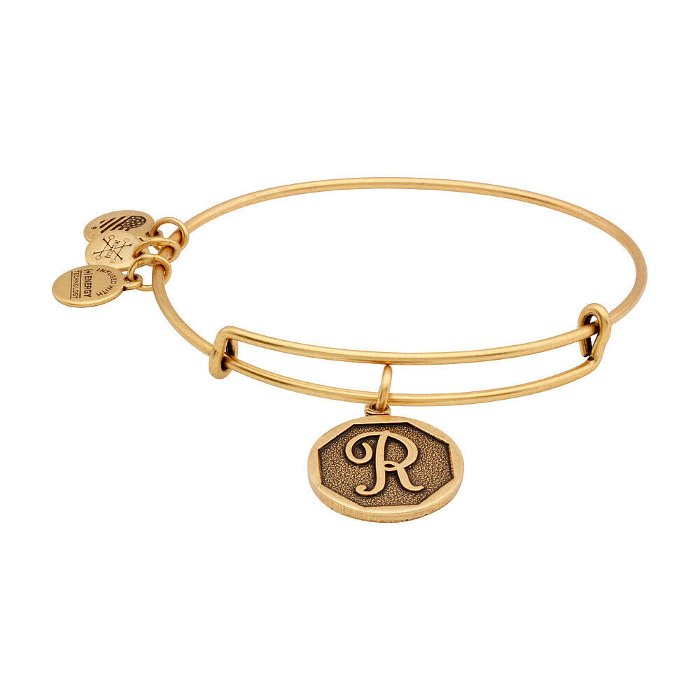 ALEX AND ANI Initial 'R' Charm Bangle A13EB14RG