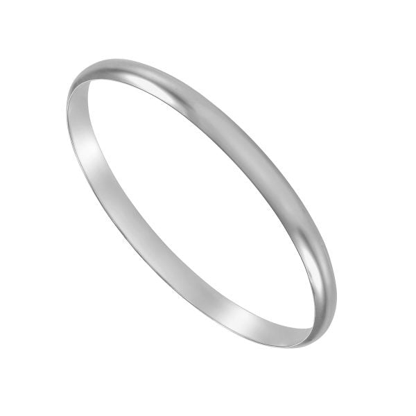 Sterling Silver 5mm Plain Bangle S4122/65