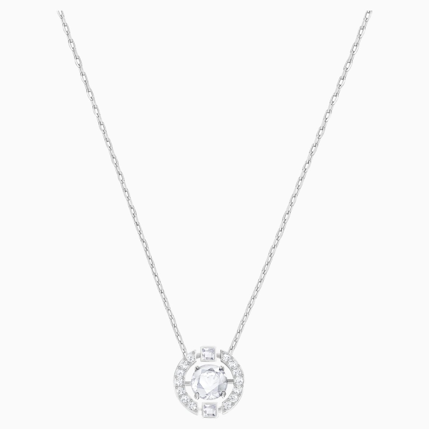 Swarovski Sparkling Dance Round Necklace, White 5286137