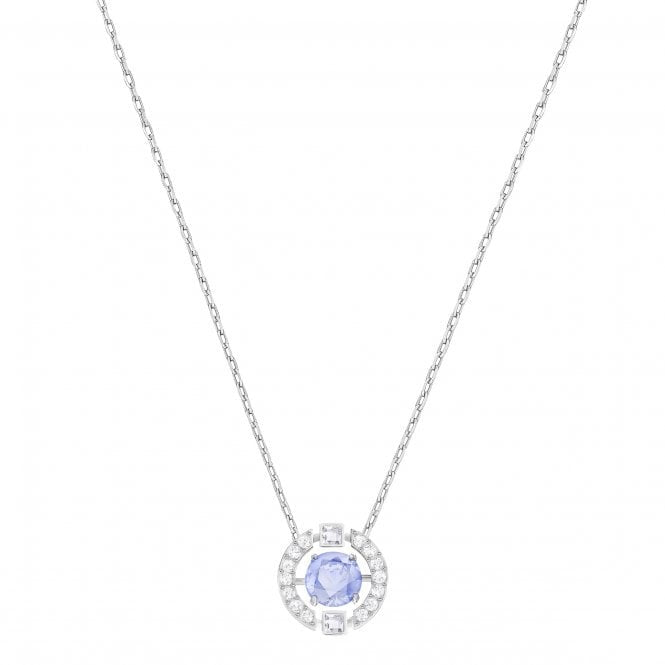 Swarovski Sparkling Dance Round Necklace Blue 5279425