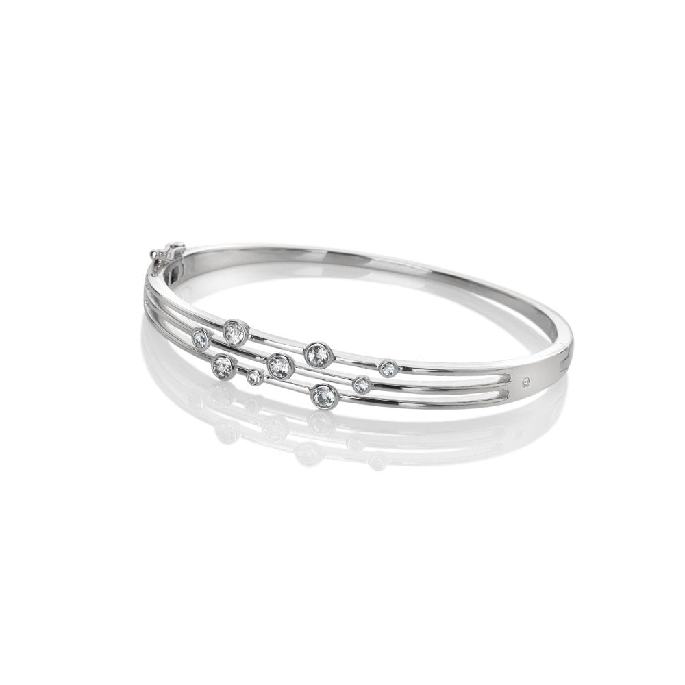Hot Diamonds Silver Tender Statement Bangle DC188
