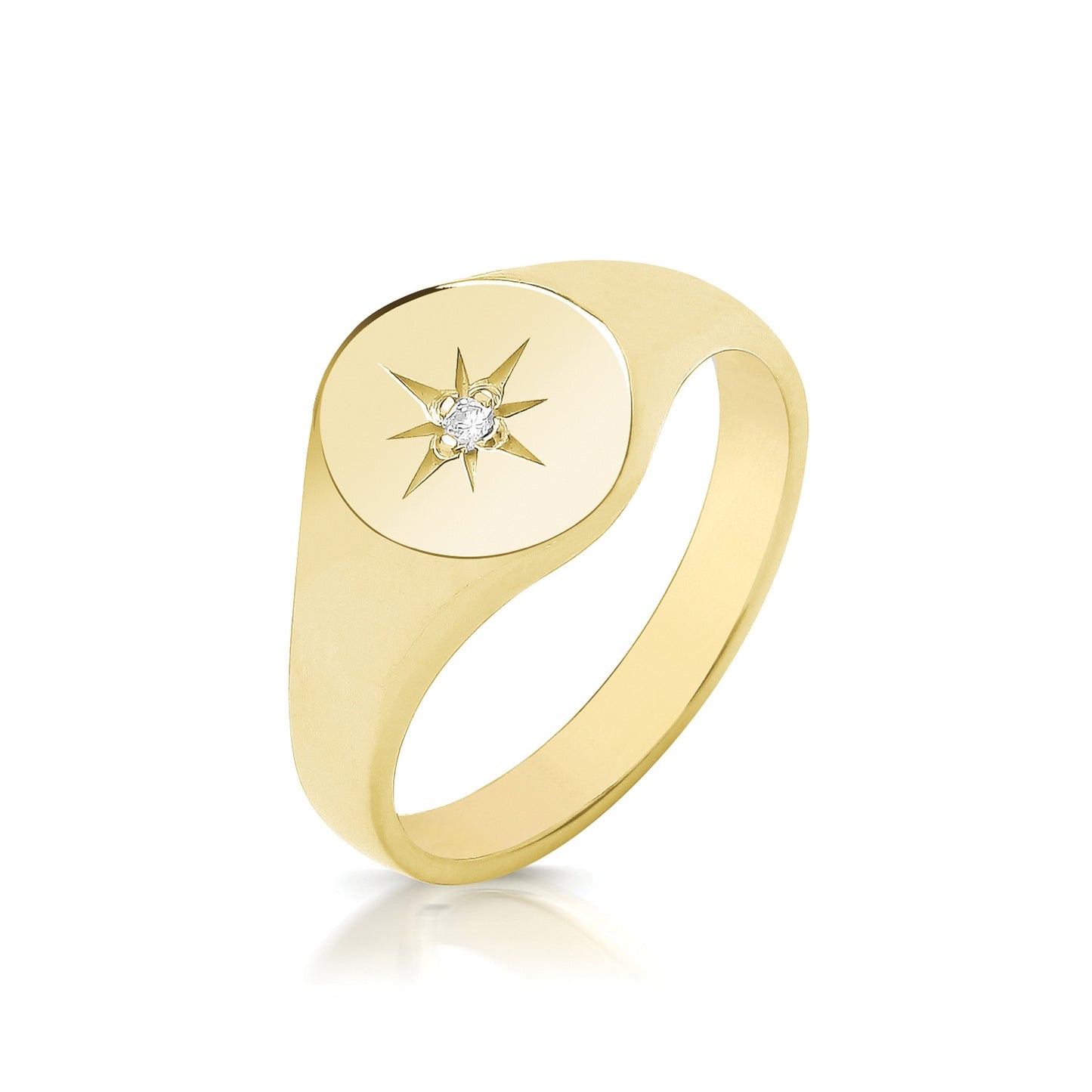 9ct Gold Diamond Signet Ring