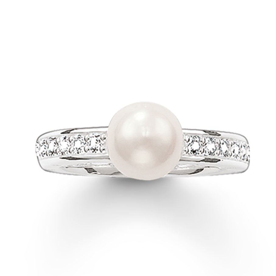 Thomas Sabo Size 52 Silver White CZ White FWP Ring TR1909-054-14