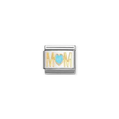 NOMINATION Mum Blue Heart Charm 030272-83