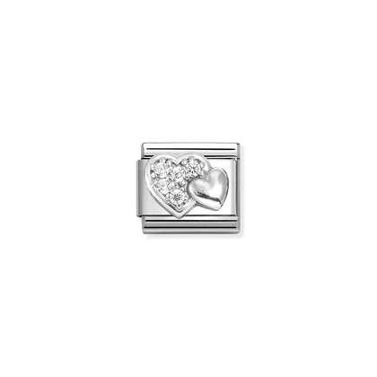 NOMINATION Raised Hearts CZ Charm 330304-47