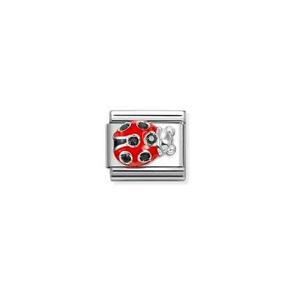 NOMINATION Red & Black Ladybug Charm 330321-11