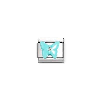 NOMINATION Turquoise Resin Butterfly Charm 330509-15