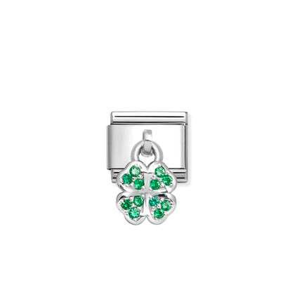 NOMINATION Green Four Leaf Clover Charm 331800/30