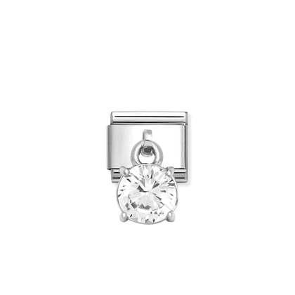 NOMINATION White Round CZ Charm 331812/09