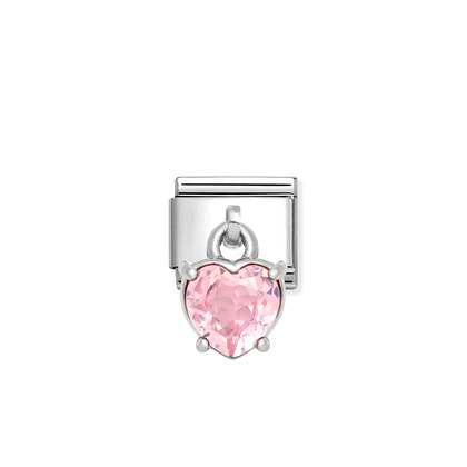 NOMINATION Pink Heart CZ Charm 331812/14