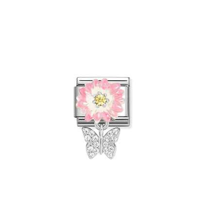 NOMINATION Pink Daisy with Butterfly Charm 331814-08
