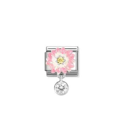 NOMINATION Pink Daisy with Round CZ Charm 331814-09