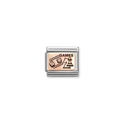 NOMINATION Rose Gold Table Games Charm 430111-22