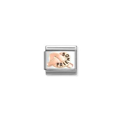 NOMINATION Rose Gold Friends Knot Charm 430202-36