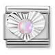 NOMINATION Silver Diamond Heart Pink Opal 330508/38
