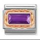 NOMINATION Rose Baguette Purple Stone 430604/001