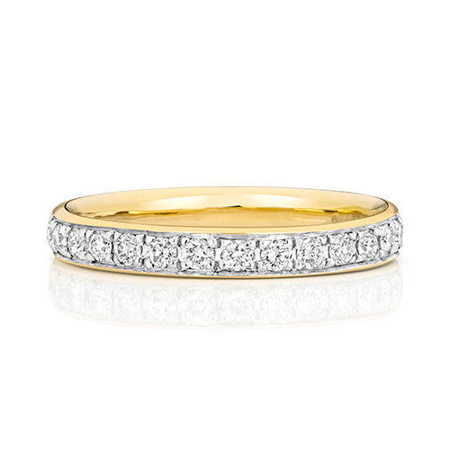 9ct Gold Diamond Half Eternity Ring W226