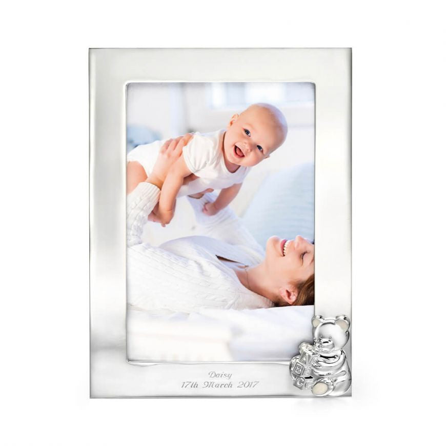 Silver Plated Teddy Bear Picture Frame Y414