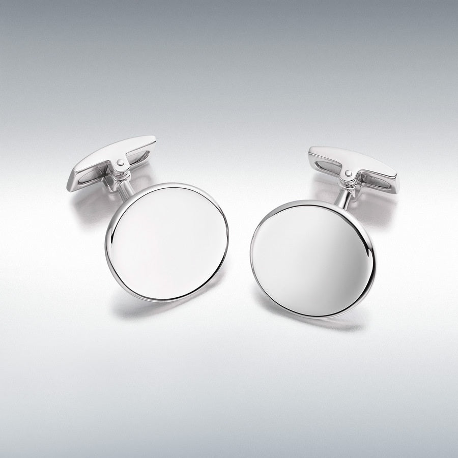Sterling Silver Oval Cufflinks