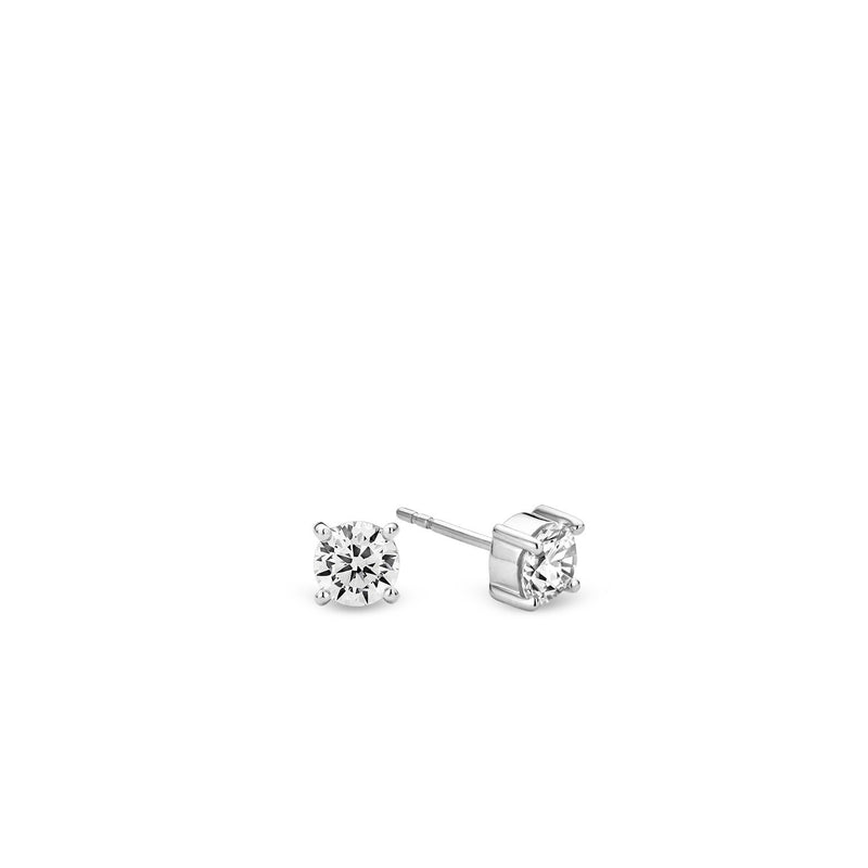 Ti Sento CZ Solitaire Stud Earrings 7319ZI