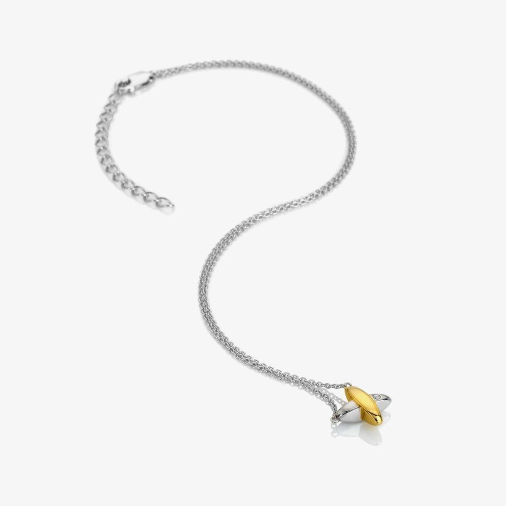 Hot Diamonds Coupled Two Tone Neckalce DN225