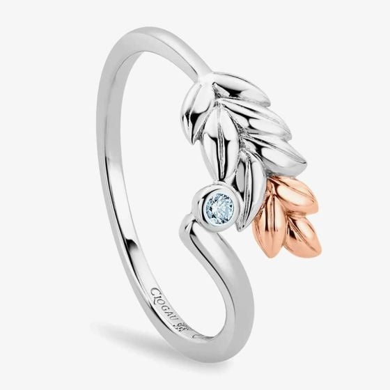 Clogau Silver Lilibet & Sky Blue Topaz Ring 3SQNM0726