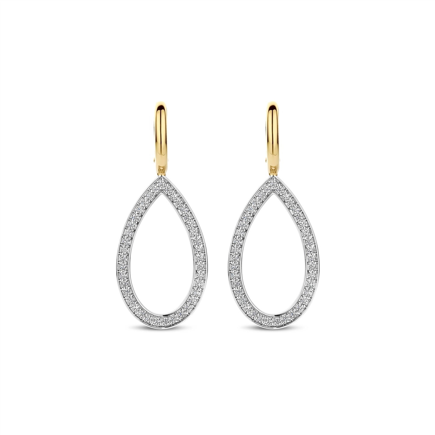 Ti Sento Open Teardrop CZ Earrings 78039ZY
