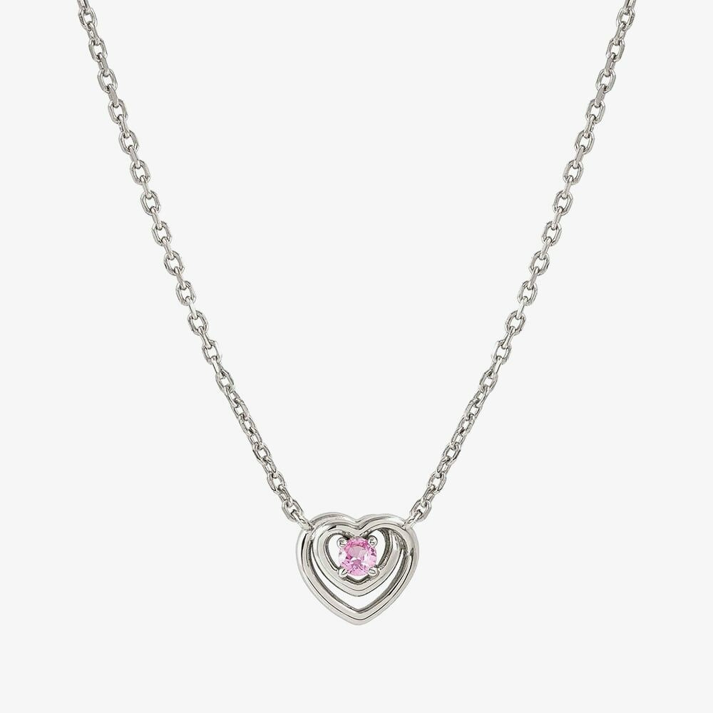NOMINATION Cosmic Love Silver Pink CZ Heart Necklace 241707/002