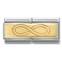 NOMINATION Double Gold Engraved Infinity Charm 030710-07