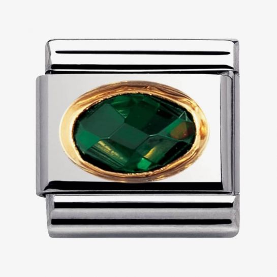 NOMINATION Faceted Emerald Green Stone Charm 030601-027