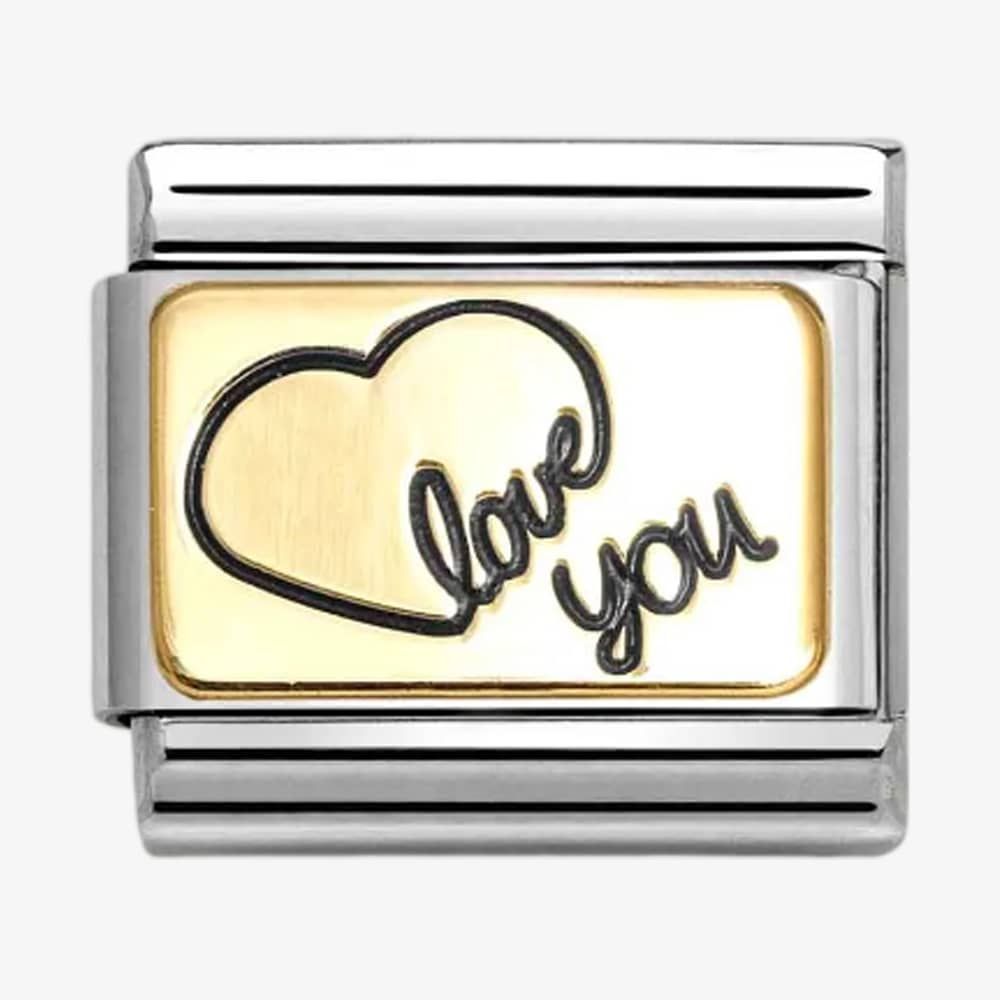 NOMINATION Gold Heart Love You Charm 030284-60