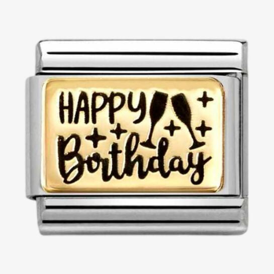 NOMINATION Gold Happy Birthday Charm 030166-60