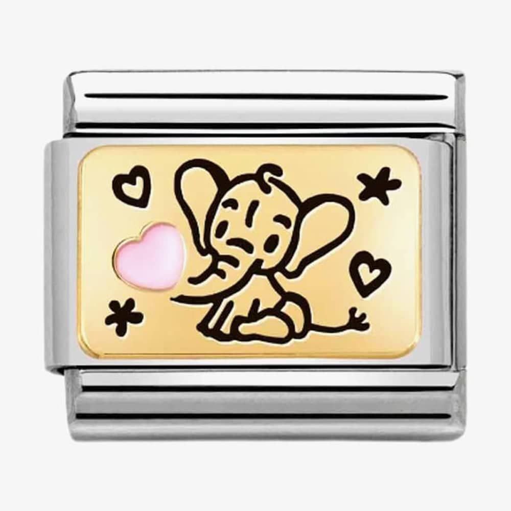 NOMINATION Gold Pink Elephant 030289/03