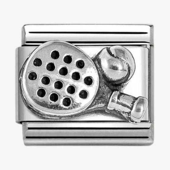 NOMINATION CLASSIC Silvershine Silver Paddle Racket & Ball Charm 330101-78